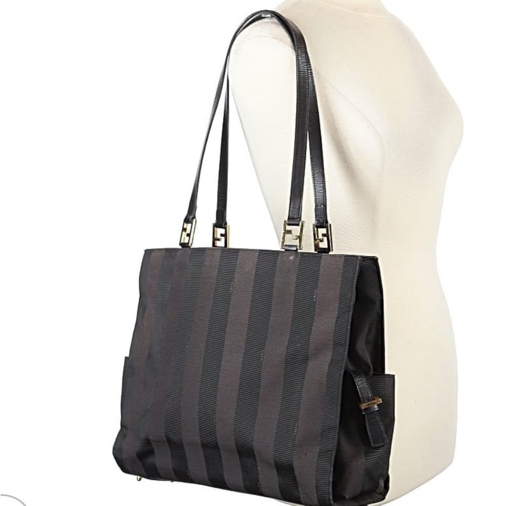 🔥 FENDI 🔥Black and Brown Striped shoulder Women's Bag